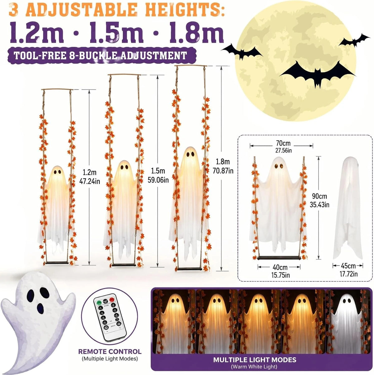 SpookyThing™ Swinging Ghost